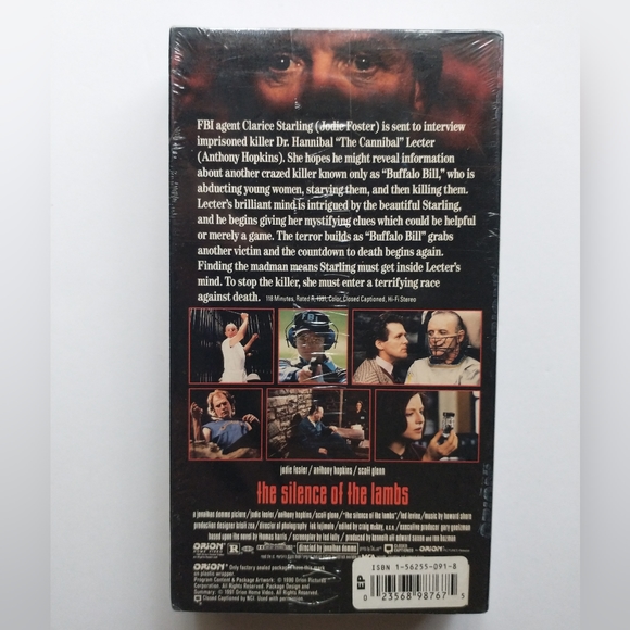 Sealed 1991 Silence Of The Lambs VHS Tape - Picture 2 of 7